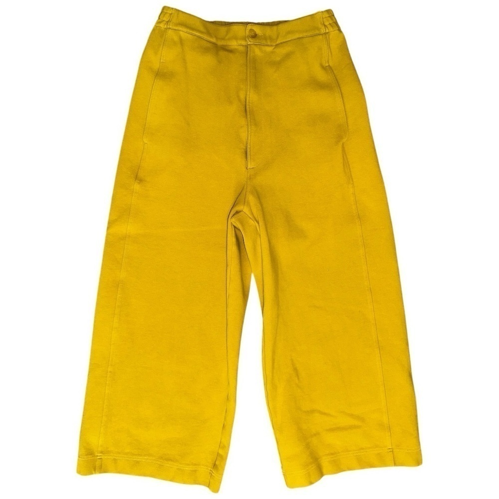Rita Row Women’s Size 38 M Marigold Yellow High Rise Slouchy Cropped Pants - Picture 2 of 10